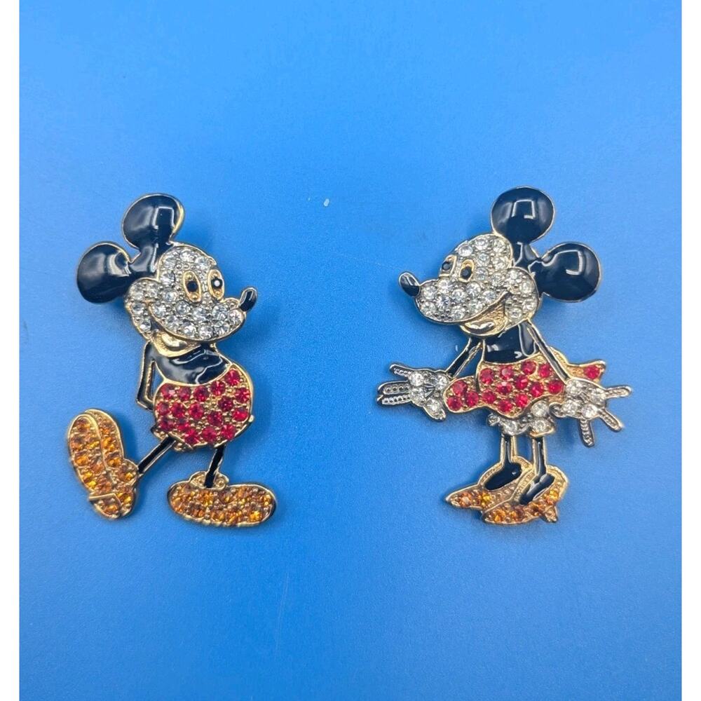 WDW MICKEY & MICKEY JEWELED PINS OR BROOCH F 17